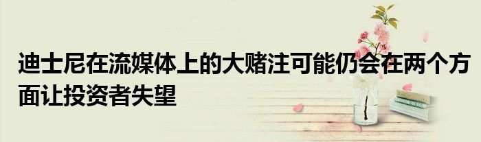 迪士尼在流媒体上的大赌注可能仍会在两个方面让投资者失望