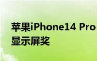 苹果iPhone14 Pro Max获得最佳智能手机显示屏奖