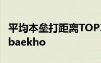 平均本垒打距离TOP3 Romac-Sands-Gangbaekho