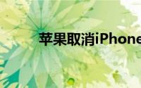 苹果取消iPhone14系列增产计划