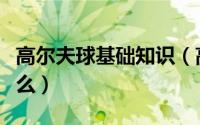 高尔夫球基础知识（高尔夫球的基本常识有什么）