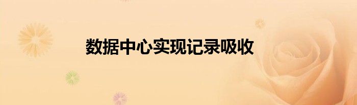 数据中心实现记录吸收