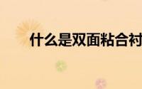 什么是双面粘合衬双面粘合衬的性能