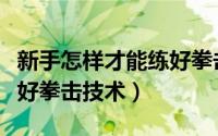 新手怎样才能练好拳击技术（新手如何才能练好拳击技术）