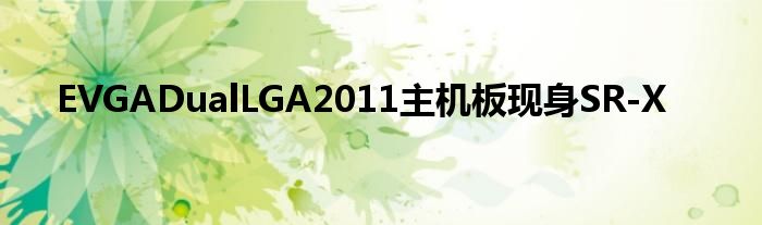 EVGADualLGA2011主机板现身SR