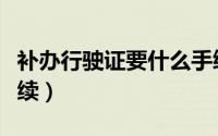 补办行驶证要什么手续（补办行驶证要哪些手续）
