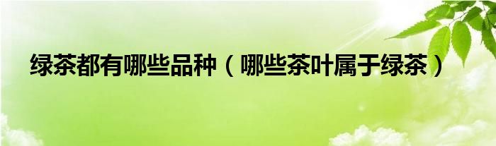 绿茶都有哪些品种（哪些茶叶属于绿茶）