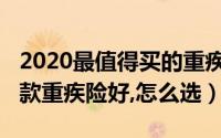 2020最值得买的重疾险排行榜单（2018年哪款重疾险好,怎么选）