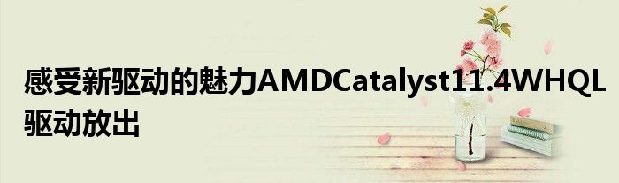 感受新驱动的魅力AMDCatalyst11.4WHQL驱动放出