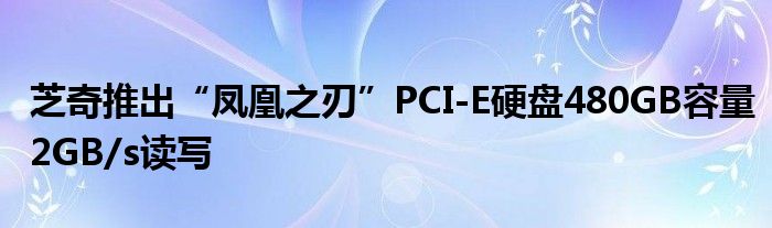 芝奇推出“凤凰之刃”PCI