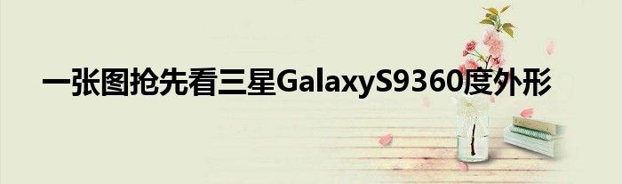 一张图抢先看三星GalaxyS9360度外形