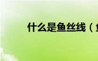 什么是鱼丝线（鱼丝线有多少种）
