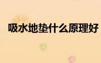 吸水地垫什么原理好（吸水地垫什么原理）