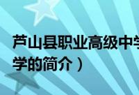 芦山县职业高级中学（关于芦山县职业高级中学的简介）