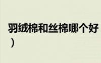 羽绒棉和丝棉哪个好（压缩棉和羽绒棉哪个好）