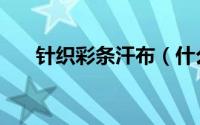 针织彩条汗布（什么是色织彩条汗布）