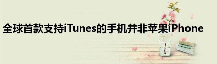 全球首款支持iTunes的手机并非苹果iPhone