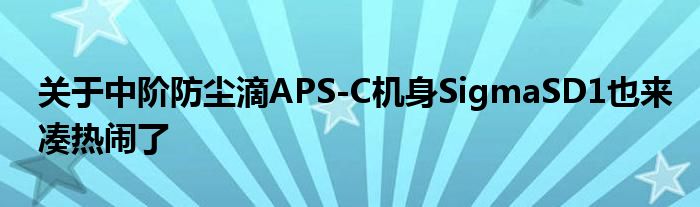 关于中阶防尘滴APS