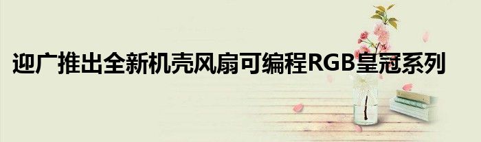 迎广推出全新机壳风扇可编程RGB皇冠系列
