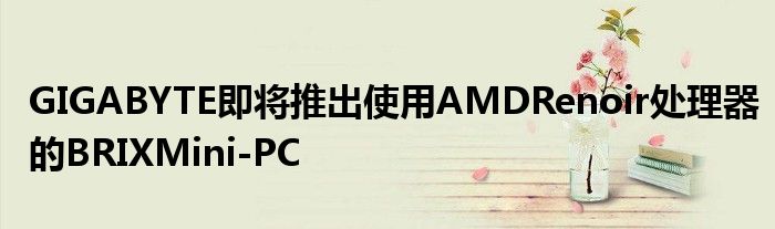 GIGABYTE即将推出使用AMDRenoir处理器的BRIXMini