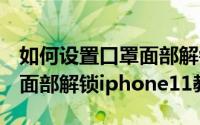 如何设置口罩面部解锁iphone11（设置口罩面部解锁iphone11教程）