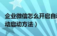 企业微信怎么开启自动启动（企业微信开启自动启动方法）