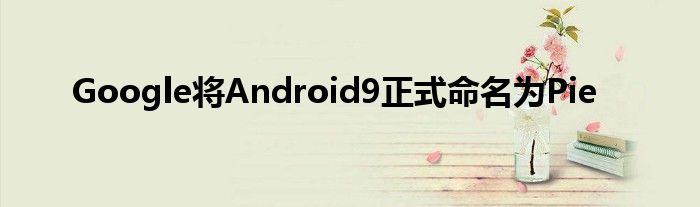 Google将Android9正式命名为Pie