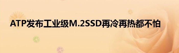 ATP发布工业级M.2SSD再冷再热都不怕