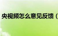 央视频怎么意见反馈（央视频意见反馈教程）