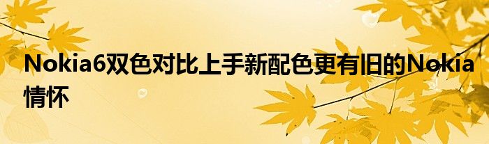 Nokia6双色对比上手新配色更有旧的Nokia情怀