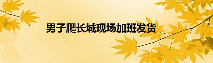 男子爬长城现场加班发货