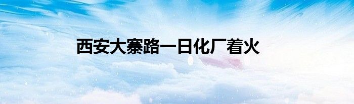 西安大寨路一日化厂着火