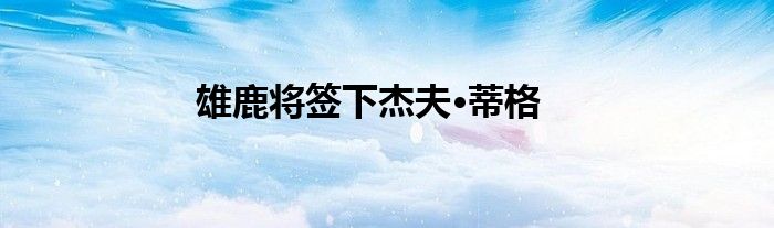 雄鹿将签下杰夫·蒂格