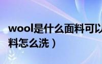 wool是什么面料可以水洗吗（wool是什么面料怎么洗）