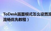 ToDesk画面模式怎么设置流畅优先（ToDesk画面模式设置流畅优先教程）