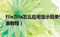 FileZilla怎么启用显示目录列表（FileZilla启用显示目录列表教程）