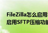 FileZilla怎么启用SFTP压缩功能（FileZilla启用SFTP压缩功能教程）