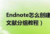 Endnote怎么创建文献分组（Endnote创建文献分组教程）