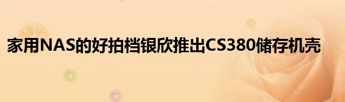 家用NAS的好拍档银欣推出CS380储存机壳