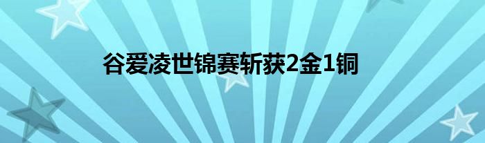 谷爱凌世锦赛斩获2金1铜