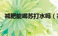 减肥能喝苏打水吗（减肥能不能喝苏打水）