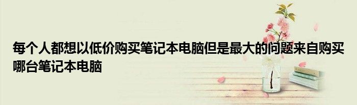 每个人都想以低价购买笔记本电脑但是最大的问题来自购买哪台笔记本电脑