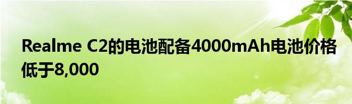 Realme C2的电池配备4000mAh电池价格低于8,000