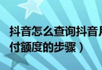 抖音怎么查询抖音月付额度（抖音查询抖音月付额度的步骤）