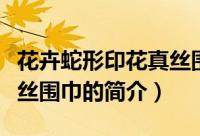 花卉蛇形印花真丝围巾（关于花卉蛇形印花真丝围巾的简介）