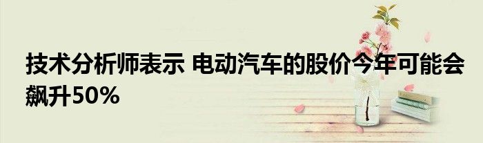技术分析师表示 电动汽车的股价今年可能会飙升50%