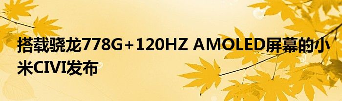 搭载骁龙778G+120HZ AMOLED屏幕的小米CIVI发布