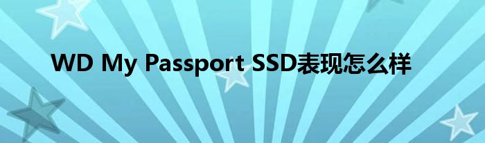 WD My Passport SSD表现怎么样