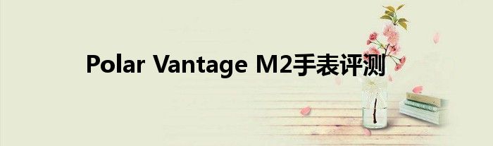 Polar Vantage M2手表评测