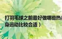 打羽毛球之前最好做哪些热身运动（打羽毛球之前做什么热身运动比较合适）
